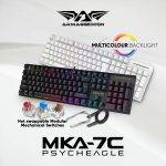 Armaggeddon MKA-7C White Mechanical Gaming Keyboard 104 Linear Red Keys - Image 3