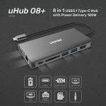 Unitek D1019A Type-C Hub USB3.1 with HDMI/VGA/GB/SD/PD100W - Image 4