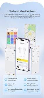 Baseus Headphones In Ear TWS Bowie E13 Moon White - Image 6