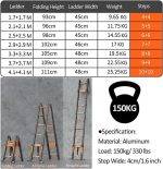 Πτυσσόμενη τηλεσκοπική σκάλα 2x6 σκαλοπάτια για οικιακές και επαγγελματικές εργασίες