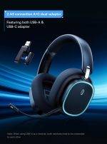 Baseus Wireless Headphones For PS5/PC/Switch Gaming AeQur GH02 Black - Image 4
