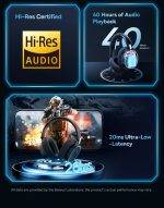 Baseus Wireless Headphones For PS5/PC/Switch Gaming AeQur GH02 Black - Image 5