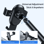 Baseus Simplism Gravity Car Mount Holder with Suction Base Black - Image 5