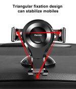 Baseus SUYL-XP0S Osculum Type Gravity Dashboard Car Mount Black - Image 5