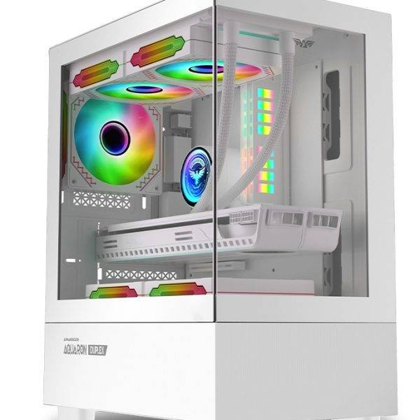 Armaggeddon Gaming Case M-ATX AQUARON Duplex White (310mm VGA)