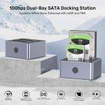 Unitek Y-3027 USB-C 3.1 10Gbps SATA6G Dual Bay Aluminium HDD Docking Station (Silver) - Image 4