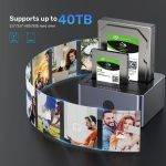 Unitek Y-3027 USB-C 3.1 10Gbps SATA6G Dual Bay Aluminium HDD Docking Station (Silver) - Image 6