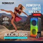 SonicGear AudioXPro800HD 2 x 8'' Portable Karaoke Speaker with Voice Changer & 2 x Wireless Microphones included - Image 3