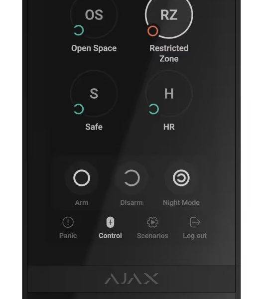 AJAX BASELINE Keypad Touchscreen Black