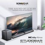 SonicGear STUDIOBAR 3000 Dolby Atmos 700W 5.1.2 Soundbar Incl 2xUHF Wireless Microphones 3xHDMI,BT,USB - Image 3