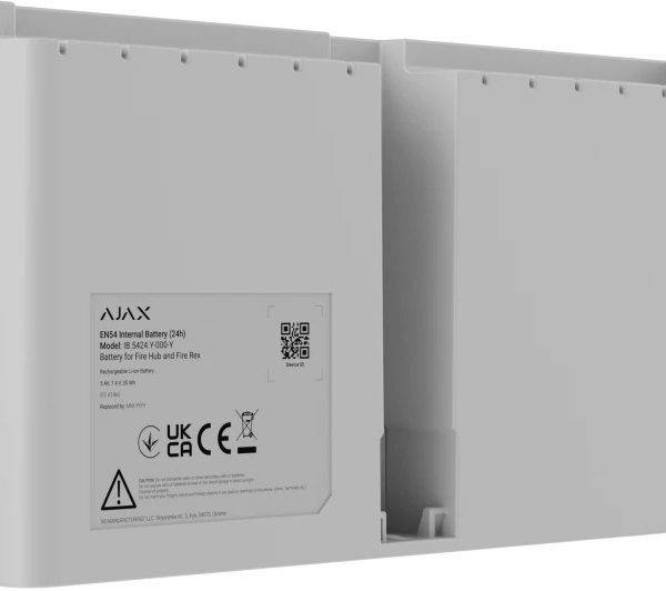 Ajax EN54 Fire Detection Internal Battery For Hub/Rex (24h) White