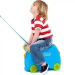 Παιδική βαλίτσα Trunki Terrance Blue SK7 με ροδάκια και λουρί έλξης για ταξίδια