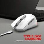 Armaggeddon Gaming Mouse Wired+2.4G+BT Recharge 7B MIRAGE VII White - Image 3