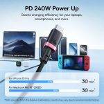 Baseus Cable USB-C to USB-C Dura Braided 1.0m 240W Black - Image 5