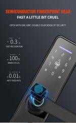 Zudsec Standalone Door Lock Metal With Fingerprint-WiFi - Image 3