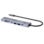Unitek USB-C Hub 2xUSB-A/USB-C/HDMI/SD/PD100W with ON/OFF Screen Switch H1124A - Image 3