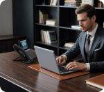 Yealink IP Phone Desktop PoE 7'' Gigabit, Color Touch Screen, USB, Expansion, Bluetooth & Wi-Fi T87W - Image 4