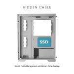 Armaggeddon Aquaron Micro ATX Gaming Case White - Image 3