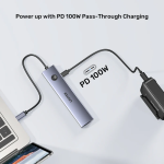 Unitek USB-C Hub 2xUSB-A/USB-C/HDMI/SD/PD100W with ON/OFF Screen Switch H1124A - Image 6