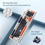 Machenike Wireless Gaming Keyboard,Type-C / 2.4 G / Bluetooth, Blue Switches, 8000 mAh battery, KG98 - Image 2