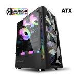 Armaggeddon Gaming Case ATX 3xARGB TRITRON 3 Black - Image 2