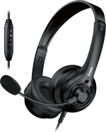 Genius PC Headset USB-A+C InLine Control & Ultra Soft Foam Cushions HS-235U AI (A+C) - Image 3