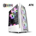 Armaggeddon Gaming Case ATX 3xARGB TRITRON 3 White - Image 2