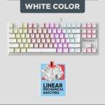 Armaggeddon MKA-2C NEO White Mechanical Gaming Keyboard 87 Linear (Red) Keys - Image 3