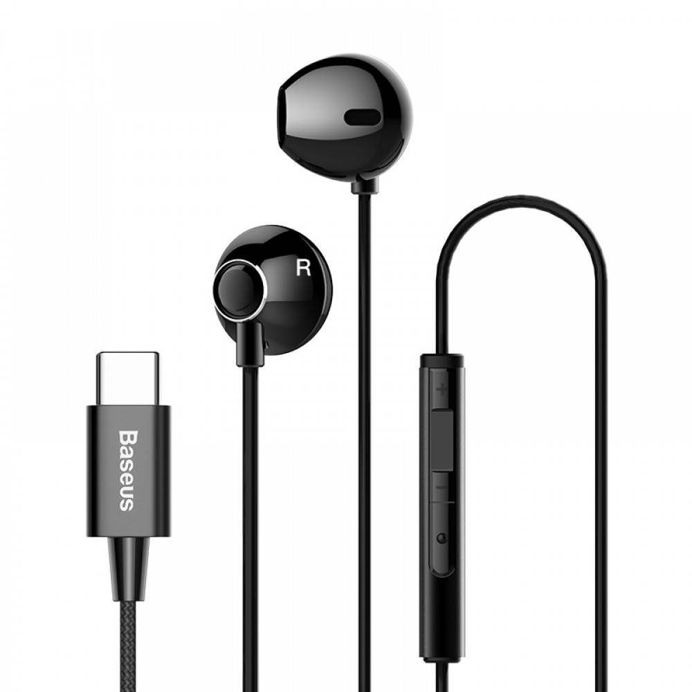 c06-4-1000x1000 Baseus Encok C06 Type-C Wired Earphones Black - Image 1