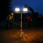 Rexer Floodlight with Tripod Mains Powered 4000k 2 x 50W / 5500 lms RX08052 - Image 2
