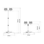 Rexer Floodlight with Tripod Mains Powered 4000k 2 x 50W / 5500 lms RX08052 - Image 3