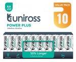 Uniross Alkaline AA Power Plus Value Pack 10 Pcs (New)