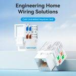 Vention NETWORK Keystone Jack CAT6 UTP White IRFW0 - Image 2