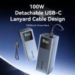 Vention MA Powerbank 20000mAh 100W 2xUSB-C 1xUSB-A TFT Display +100W Cable FKCH0 - Image 4