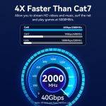 Vention NETWORK Cable CAT8 SFTP Braided 5.0m Black-Nickel IKOBJ - Image 5