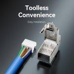 Vention NETWORK Keystone Jack CAT7 UTP Toolless Grey IRJH0 - Image 4