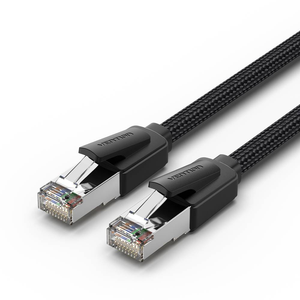 Vention NETWORK Cable CAT8 SFTP Braided 5.0m Black-Nickel IKOBJ
