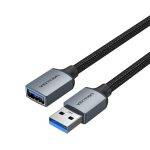 Vention IT Cable USB-A 3.0 M-F Extension Braided Aluminium 2.0m Grey CBLHH
