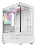 Armaggeddon Gaming Case M-ATX AQUARON DUPLEX 2 CHROMA White (3x Chroma Fans)