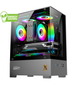 Armaggeddon Gaming Case M-ATX AQUARON NEMO Black (3x Chroma Fans & 250W 80+ PSU)