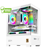 Armaggeddon Gaming Case M-ATX AQUARON NEMO White (3x Chroma Fans & 250W 80+ PSU)