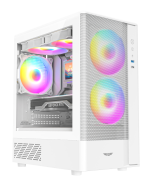 Armaggeddon Gaming Case M-ATX AQUARON NEMO 3 White (5x RGB Fans & 250W 80+ PSU)