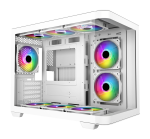 Armaggeddon Gaming Case ATX AQUARON X-Curve GiGa 10 E X10 With 10x ARGB Fans White