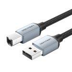 Vention IT Cable USB-A 2.0 to USB-B Printer Braided 5.0m Aluminium Grey CTTHJ