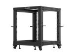 Lanberg Open Rack 19" 12U Adj.Depth 600-1000mm Black