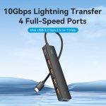 Vention IT HUB USB-C 3.2 4xA + PD100W USB-C Port CKCBB - Image 2