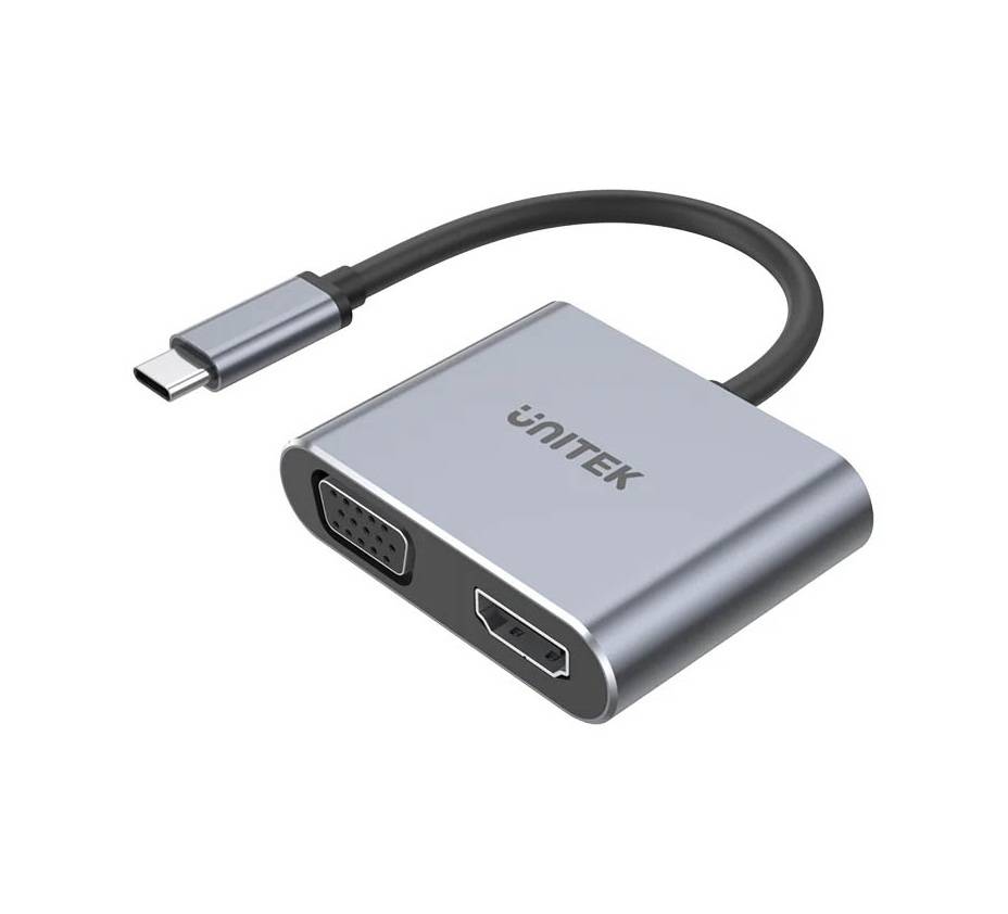 Unitek Converter USB-C to HDMI 4K60Hz + VGA with MST V1126A
