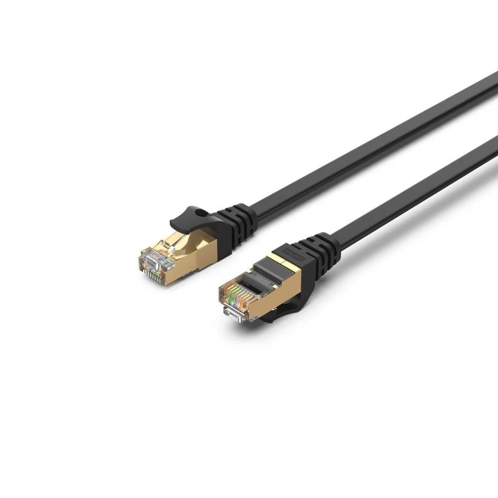 Unitek Network Patch Cable CAT7 Flat SSTP CU Black 2.0m C1897BK-2M
