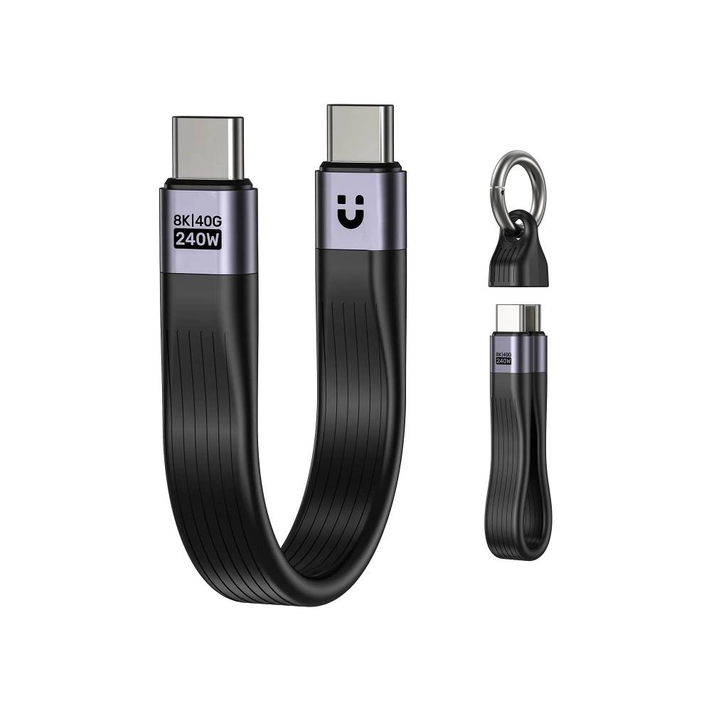 Unitek UC USB-C 4.0 M-M Cable & Keychain 0.13m 240W+40G+8K C14179A-0.13M