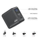 Unitek Charge Wall Travel GaN 65W USBCx1 USBAx1 HDMIx1 P1242 Black - Image 4